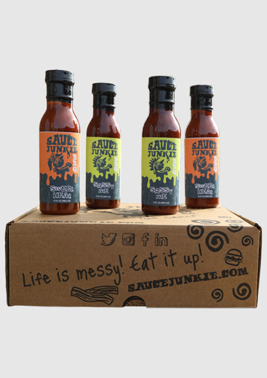Flavor Four-Pack BBQ Sauce Gift Box - Sauce Junkie